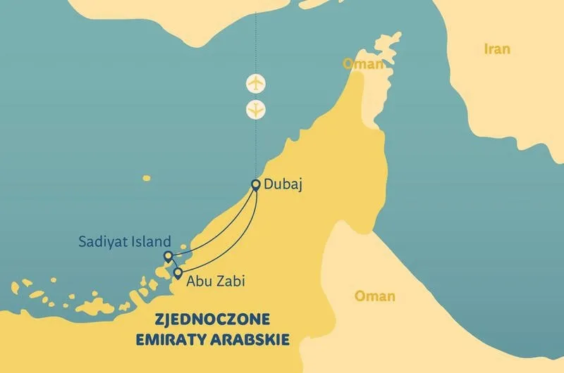 Jak długo trwa podróż samolotem z Warszawy do Emiratów Arabskich?