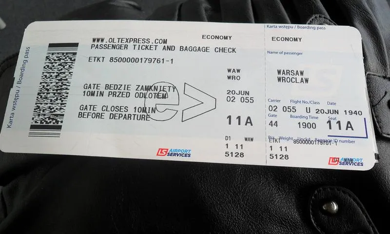 Drukowanie biletu lotniczego krok po kroku