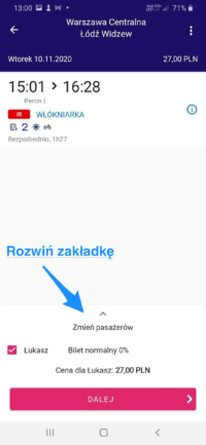 Zwrot pieniędzy za bilet Koleo krok po kroku